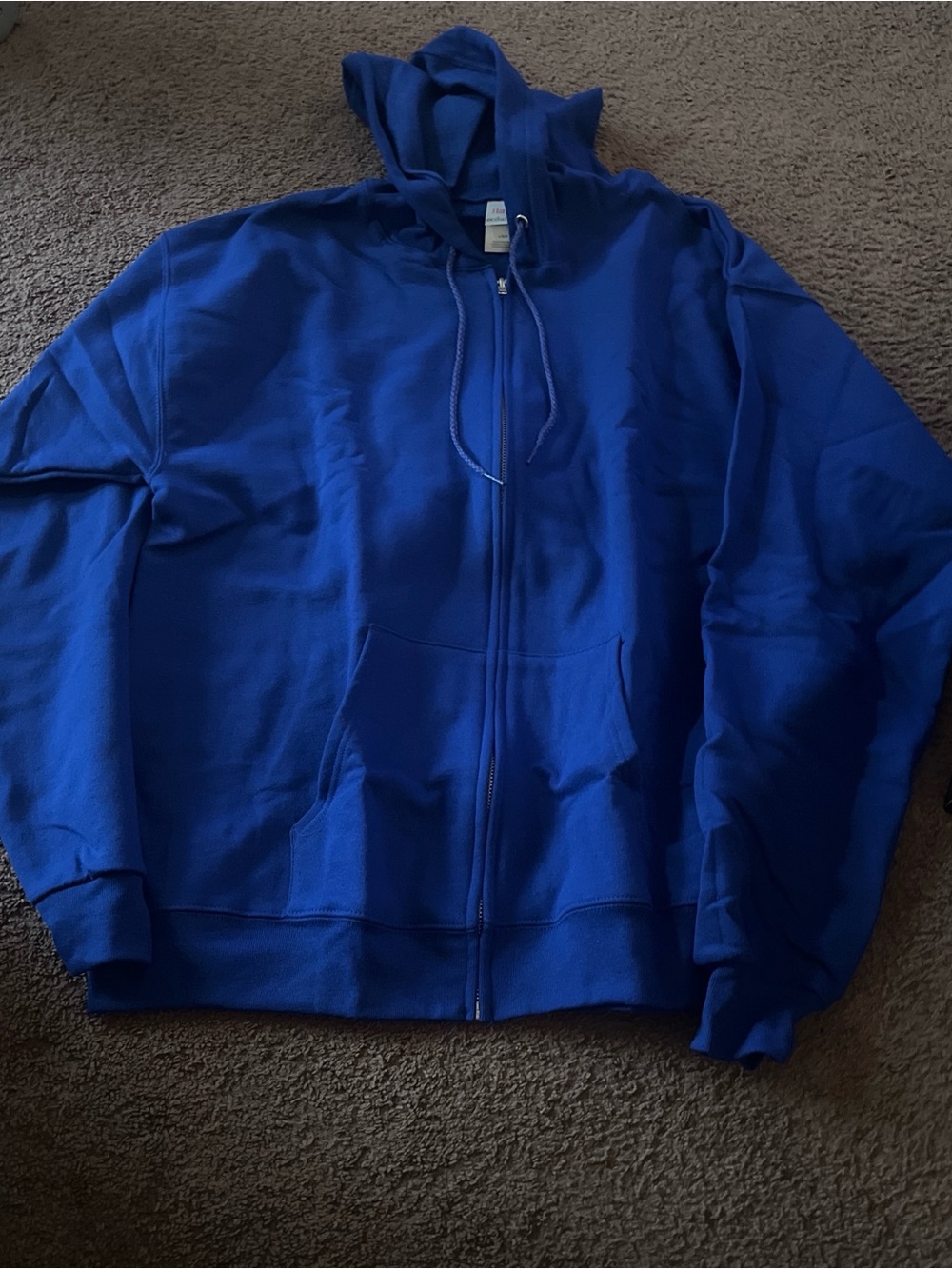 Hanes Royal Blue Zip-Up Hoodie